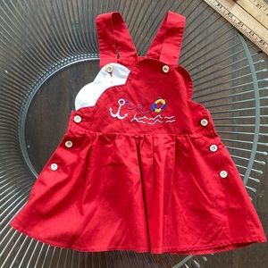 Vintage nautical sailor sun dress size 12-18 months